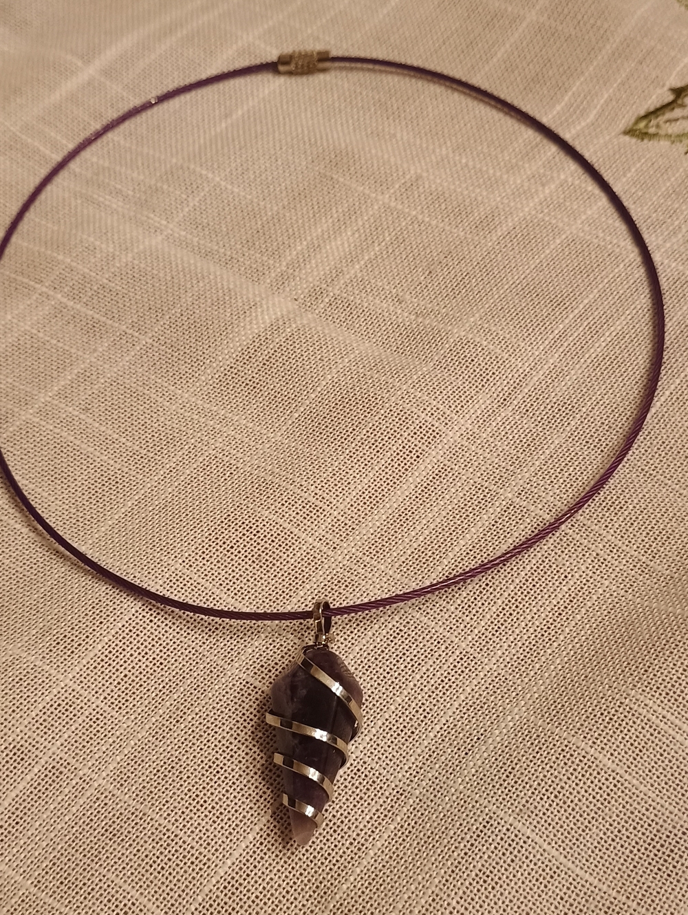 NWOT Purple Spiral Pendant Necklace - Women Jewelry